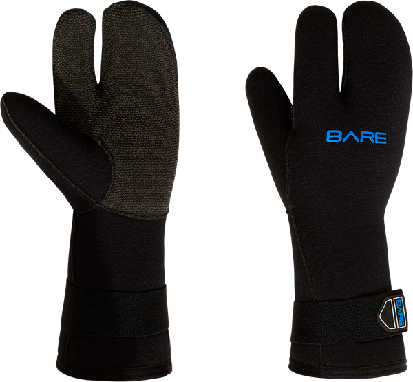 Рукавицы - BARE 3-x K-palm Mitt-BLK 7 mm (055937-BLK)